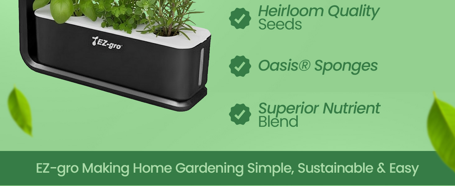Simple and sustainable hydroponic gardening with EZ-gro Italian Herb seed 3-pod kit