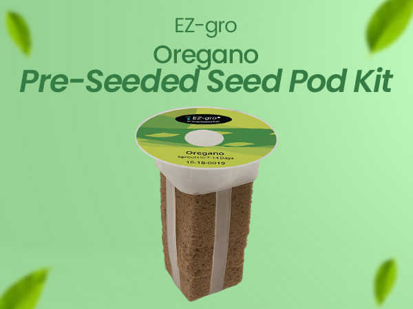 EZ-gro Italian Oregano 3-pod pre-seeded hydroponic kit with Oasis sponges, no assembly required