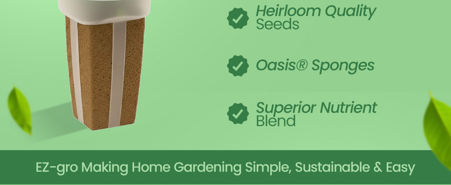 Simple sustainable indoor gardening with EZ-gro Italian oregano hydroponic seed 6-pods
