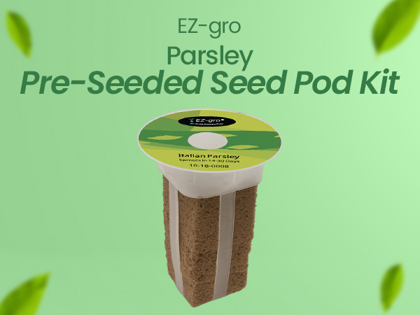 EZ-gro Italian parsley pre-seeded hydroponic seed 12-pods kit with Oasis substrate for indoor growing
