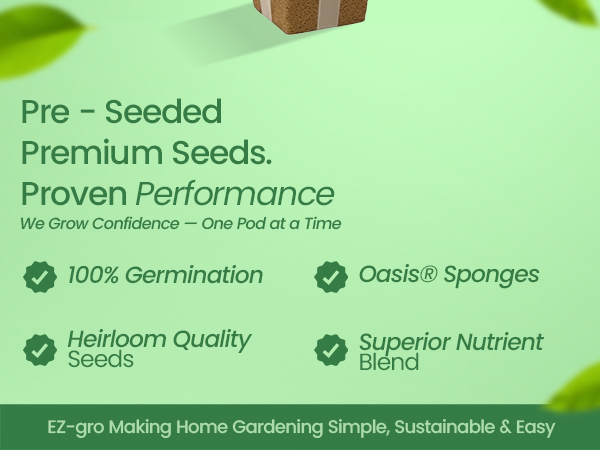 Premium EZ-gro Little Gem Romaine Lettuce pre-seeded 3-pods made with Oasis® substrates for strong roots