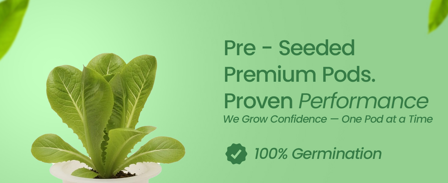 Premium EZ-gro Little Gem Romaine Lettuce pre-seeded 6-pods made with Oasis® substrates for strong roots