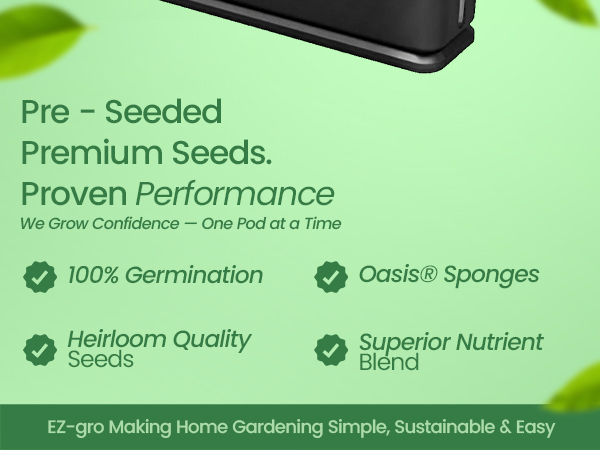 EZ-gro Mini Mix Romaine pre-seeded premium hydroponic 3-pods made with OASIS grow sponges