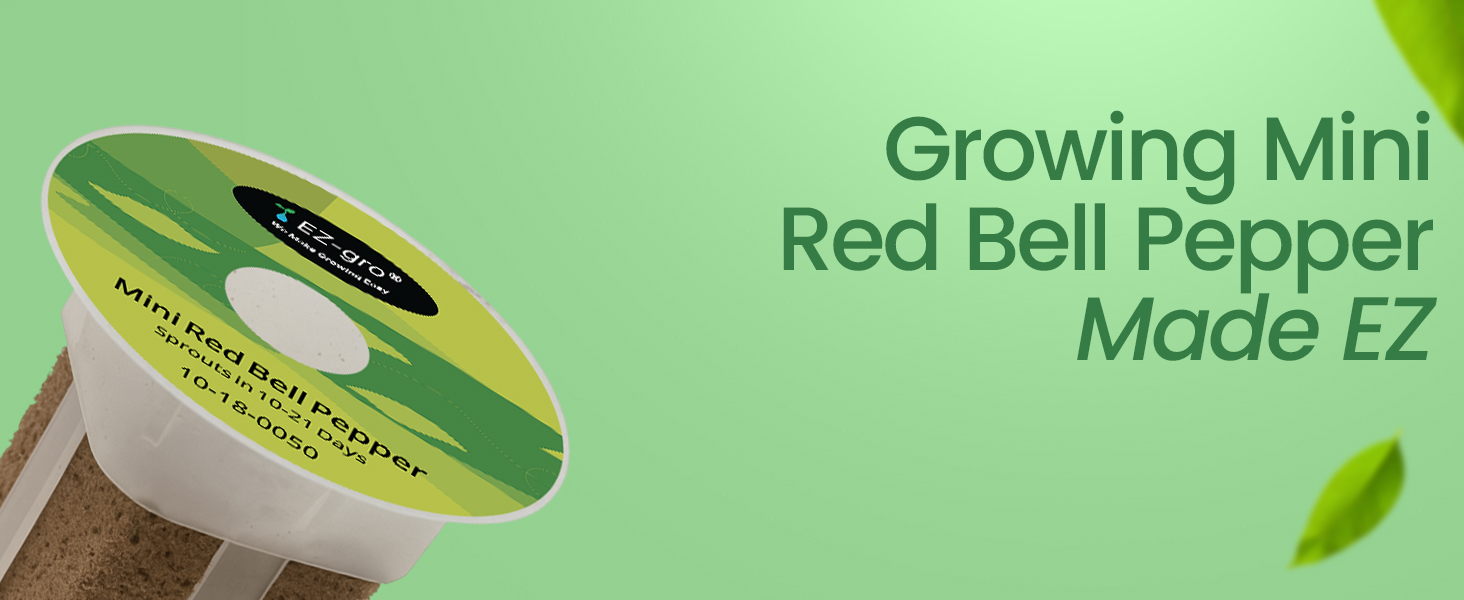 Growing made EZ with EZ-gro Mini Red Bell Pepper 3-pod pre-seeded kit for water gardens