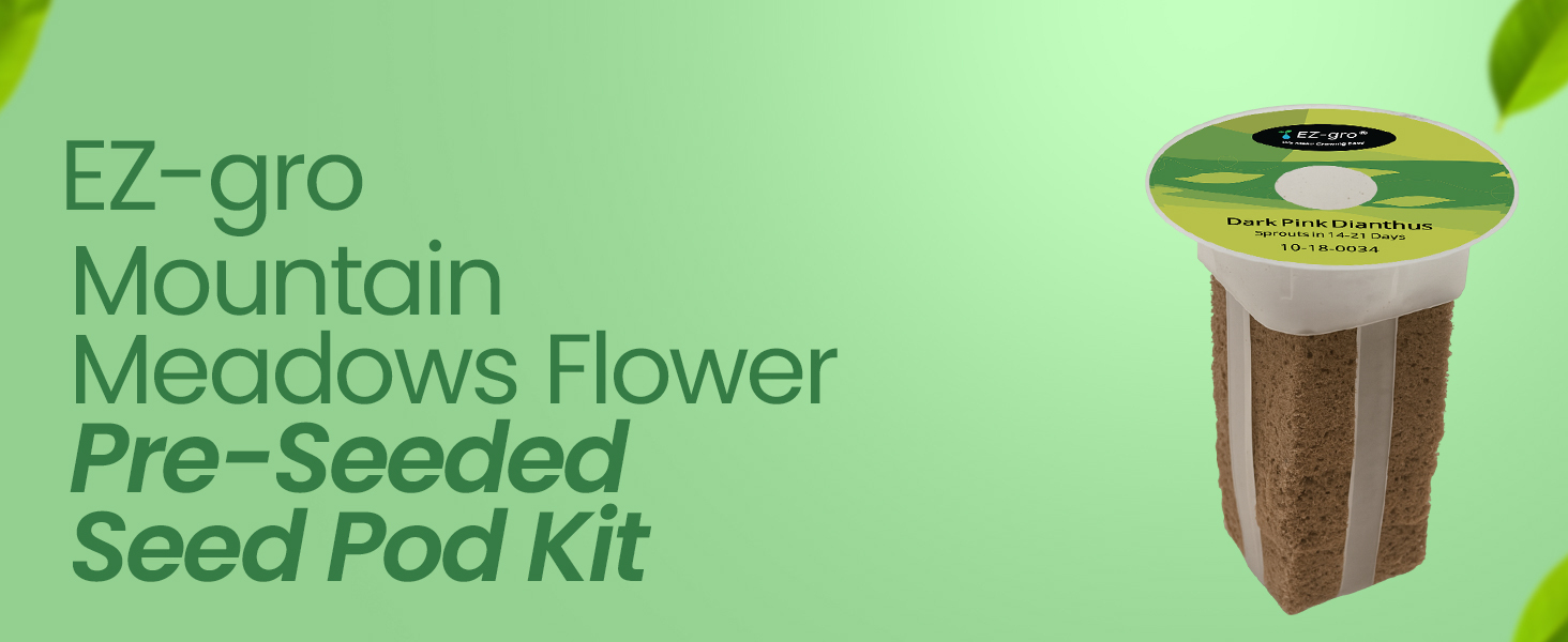 EZ-GRO Mountain Meadows pre-seeded 12-pod flower kit for indoor hydroponic systems