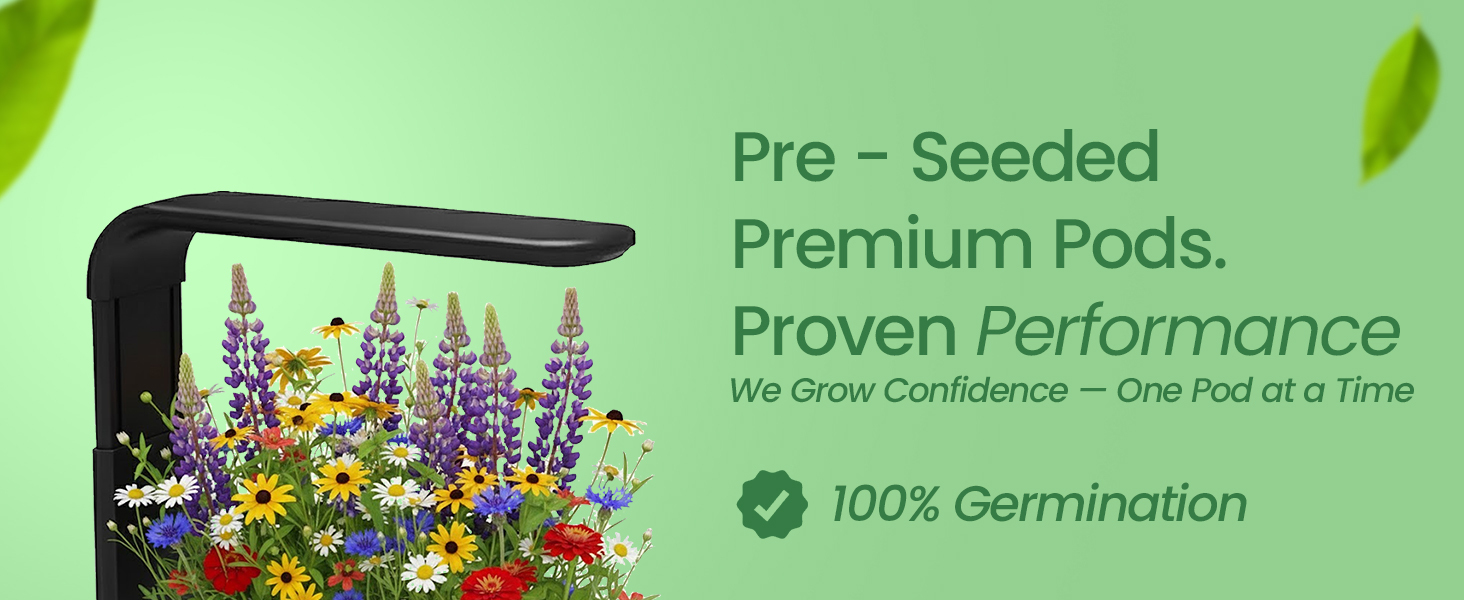 Premium pre-seeded Mountain Meadows flower 3-pods with Oasis® substrate for hydroponics