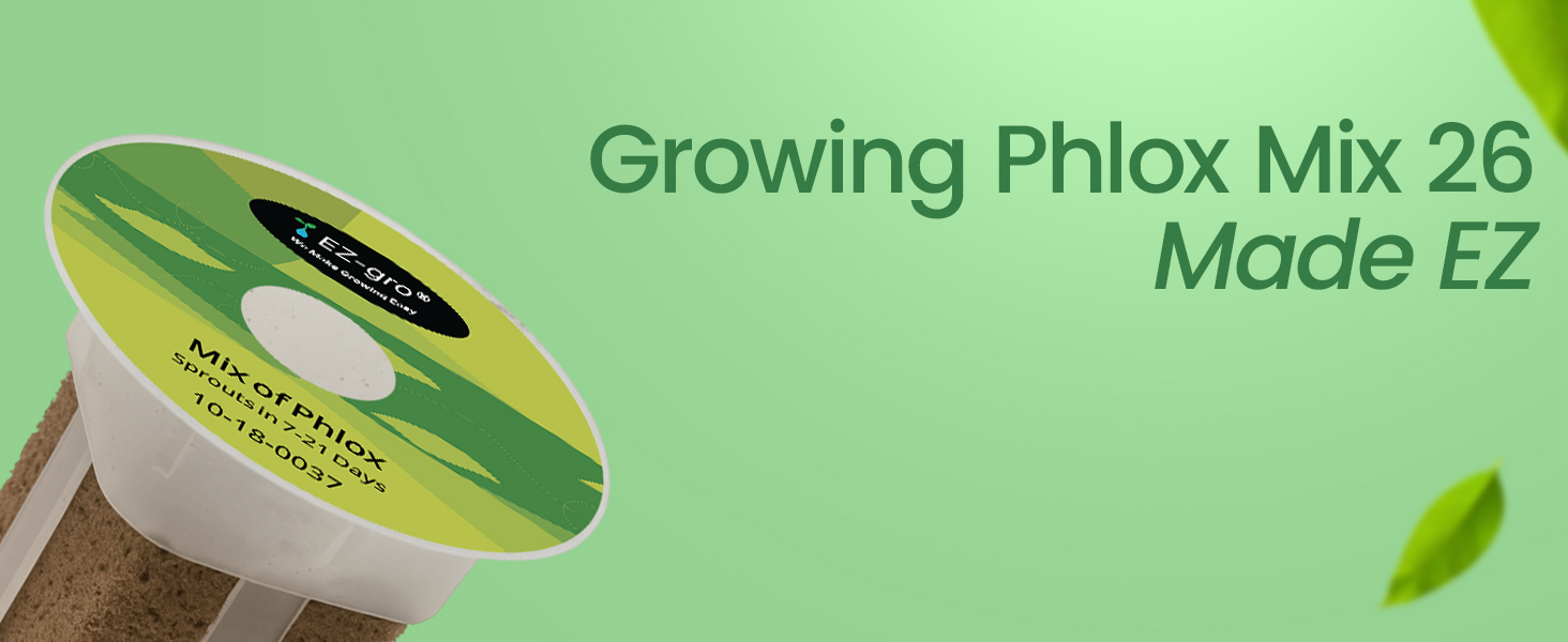 EZ-gro Phlox Mix growing made EZ with pre-seeded hydroponic flower 3-pods