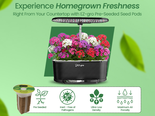  EZ-gro Phlox Mix make homegrown freshness with pre-seeded hydroponic flower 12-pods