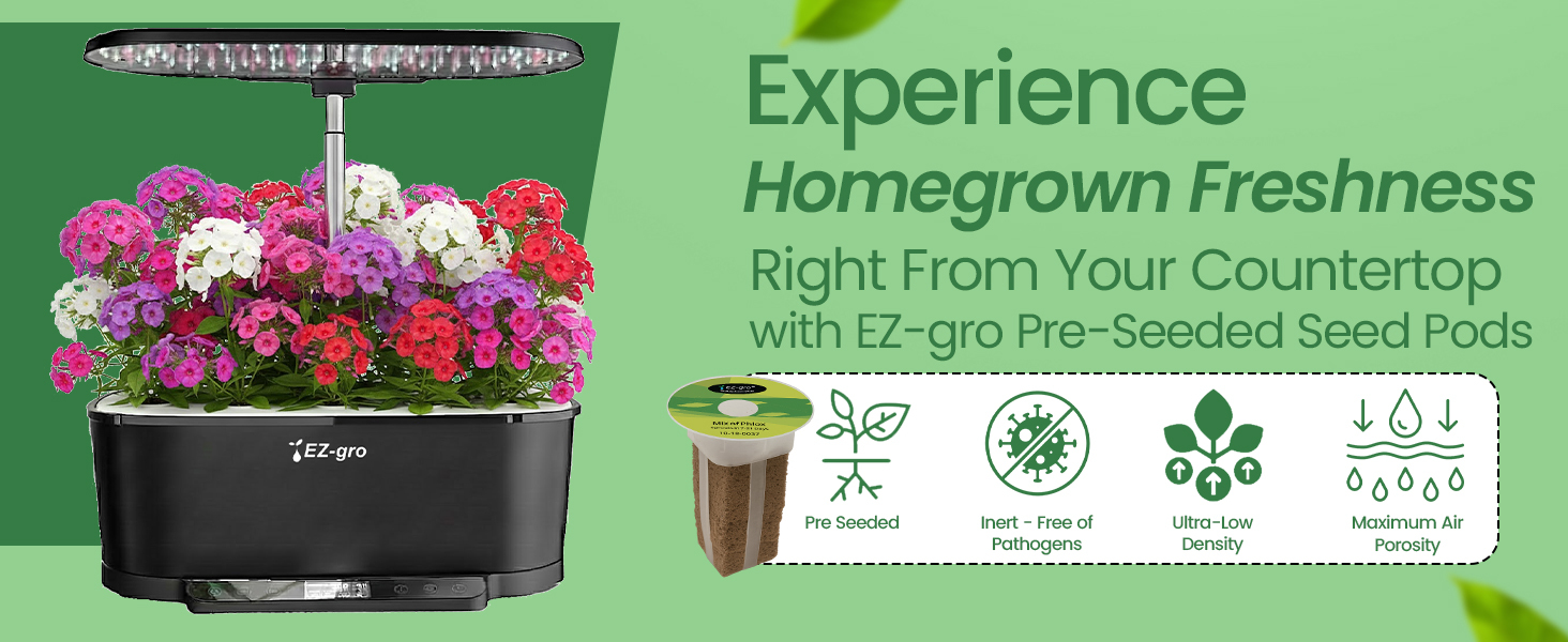 EZ-gro Phlox Mix make homegrown freshness with pre-seeded hydroponic flower 12-pods
