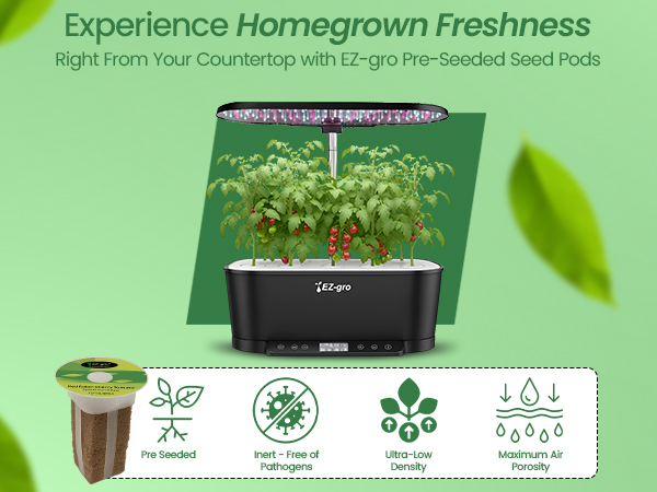 Homegrown Red Robin cherry tomatoes 12-pod growing fresh in a soil-free EZ-gro hydroponic system