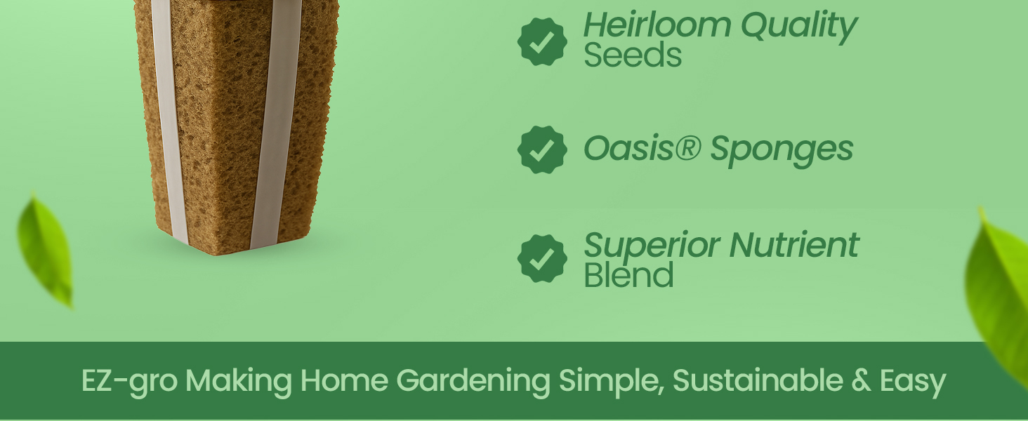 EZ-gro Salad Green mix 9-pods hydroponic kit with a promise of growing success