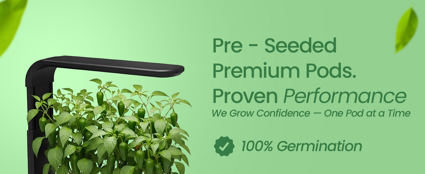 Premium pre-seeded Salsa Garden 3-pods with Oasis® substrate for hydroponic growing