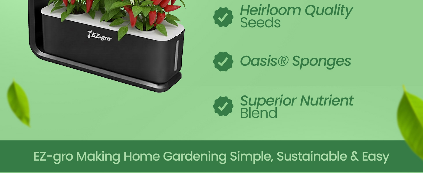 Simple and sustainable indoor gardening with EZ-GRO spicy chili pepper 3-pods
