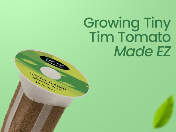 EZ-gro Tiny Tim Dwarf Tomato growing made EZ with no-assembly pre-seeded hydroponic 3-pods