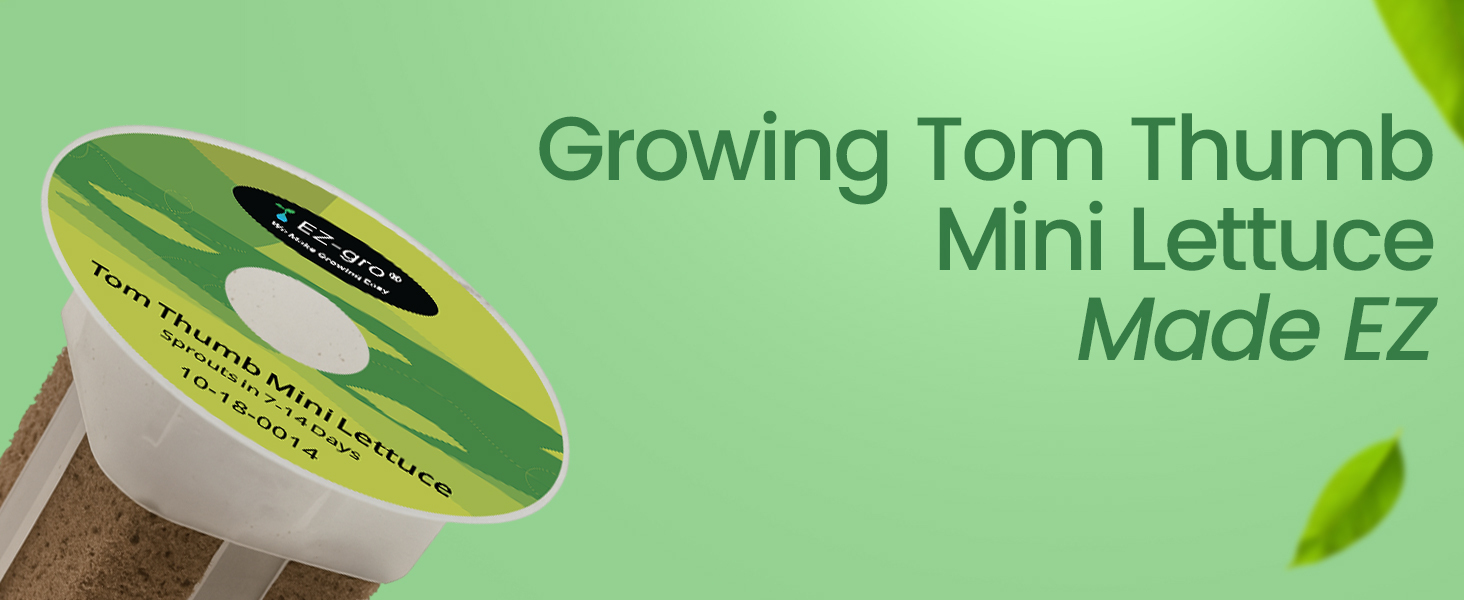EZ-gro Tom Thumb Mini Butterhead Lettuce growing made EZ with no-assembly pre-seeded hydroponic 9-pods