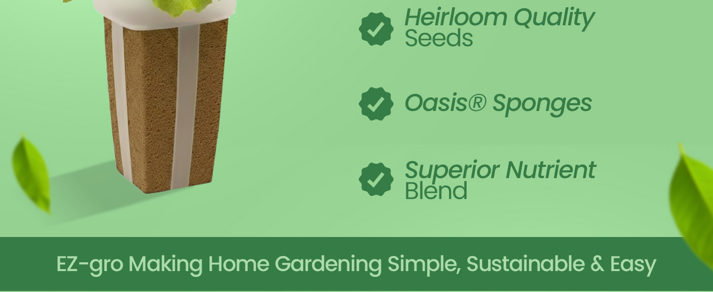 EZ-gro Tom Thumb Mini Butterhead Lettuce simple and sustainable gardening with GMO-free pre-seeded 9-pods