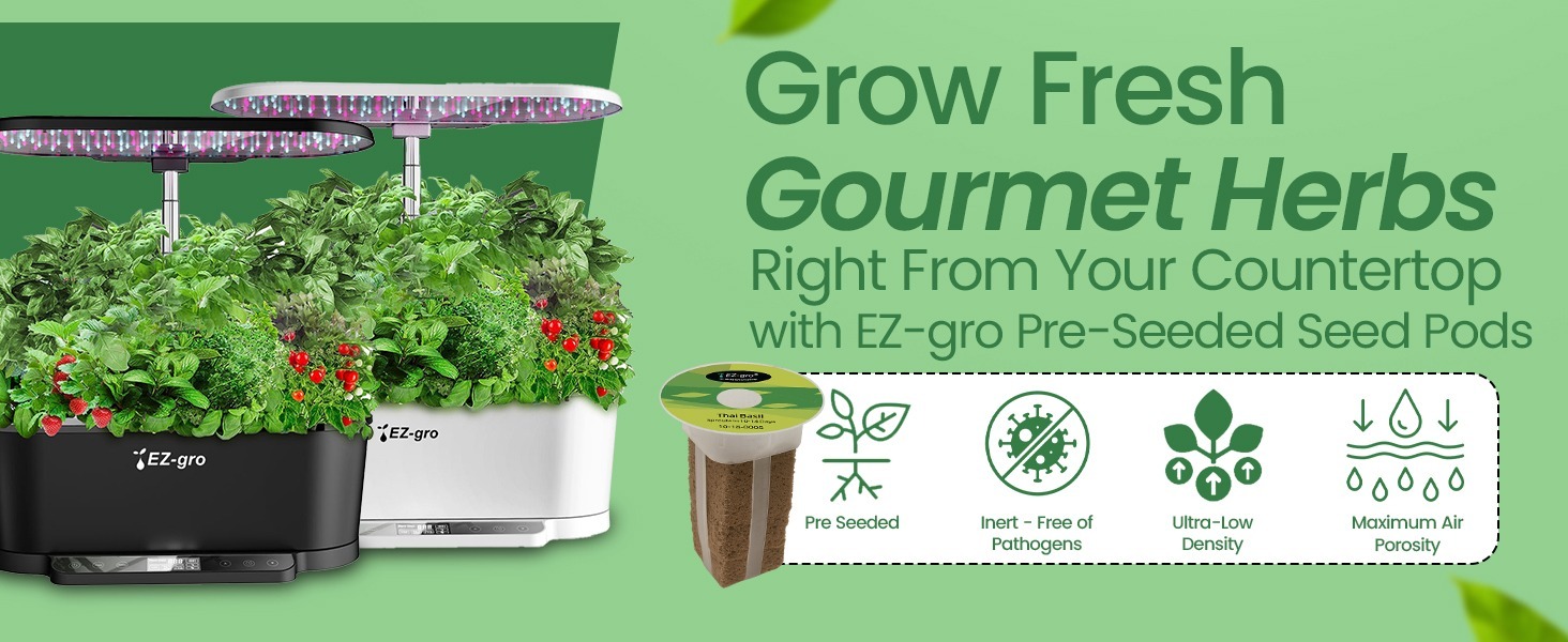 Grow fresh gourmet herbs 9-pod hydroponically