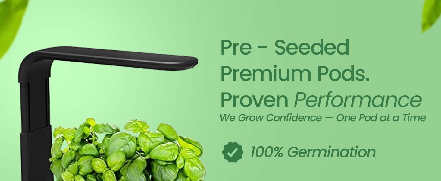Pre-seeded premium herb 9-pods with proven performance