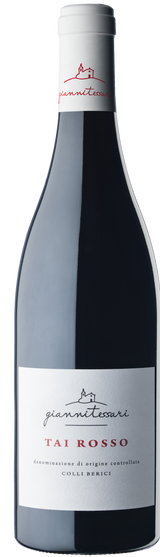 Tai Rosso - intense ruby red color. Complex aroma of red berry fruit of the forest and blackberries. Robust structure and sweetly tannic ending.