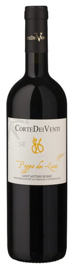 Corte dei Venti  Sant'Antimo DOC "Poggio dei Lecci"   - This wine is produced from a blend of Sangiovese Grosso (60%), Merlot (20%), Cabernet sauvignon (10%) and Syrah (10%). It is aged 12 months in 500/250 liter oak barrels and at least 4 months in the bottle.