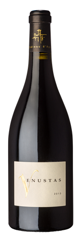VENUSTAS | VIN DE FRANCE 2016 This cuvée comes from our best terroir on the plateau of Cazelles on a plot of 100% Syrah grapes. The vinification is entirely in 400L barrels over a period of 2 and a half months