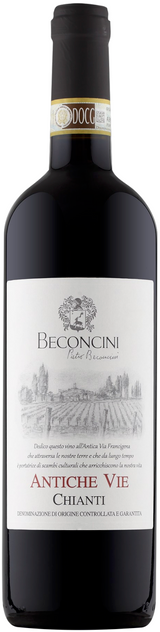 Beconcini Antiche Vie Chianti 2021 - Rich and heady, redolent of violets and ripe dark cherry. Rounded, with rm body, tangy acidity, and lingering nish. Lively ruby.