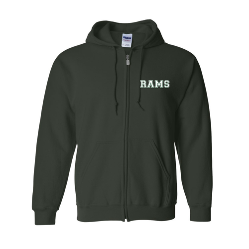 RAMS Full Zip Hoodie - Heavy Blend