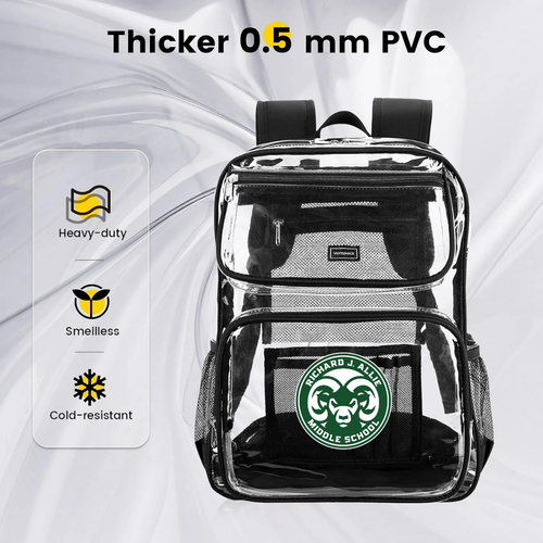 RAMS Clear Heavy Duty Backpack 16"