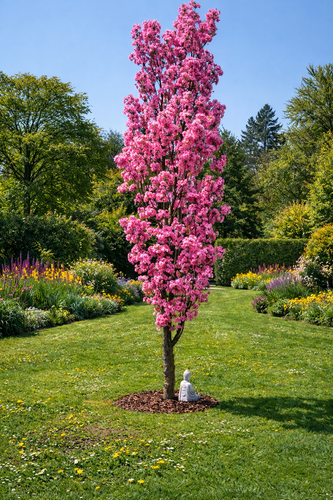 Patio Prunus Amanogawa Flagpole Cherry Blossom Tree 5ft Tall in a 7.5 Litre Pot| By Direct Plants