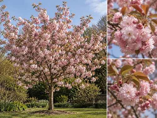 Prunus Pink Champagne Japanese Cherry Blossom Tree 6ft XL Pink Flowering Tree 7.5L Pot By Direct Plants