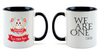 11-Ounce Ceramic Mug 3.75" H and 11-oz capacity.