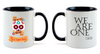 11-Ounce Ceramic Mug 3.75" H and 11-oz capacity.