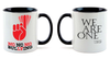 11-Ounce Ceramic Mug 3.75" H and 11-oz capacity.