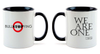 11-Ounce Ceramic Mug 3.75" H and 11-oz capacity.