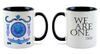 11-Ounce Ceramic Mug 3.75" H and 11-oz capacity.