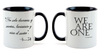 11-Ounce Ceramic Mug 3.75" H and 11-oz capacity.