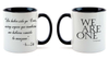 11-Ounce Ceramic Mug 3.75" H and 11-oz capacity.