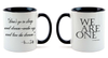 11-Ounce Ceramic Mug 3.75" H and 11-oz capacity.