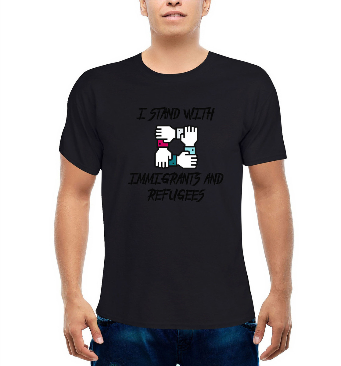 I Stand With Inmigrants And Refugees T Shirt We Are One Campaign