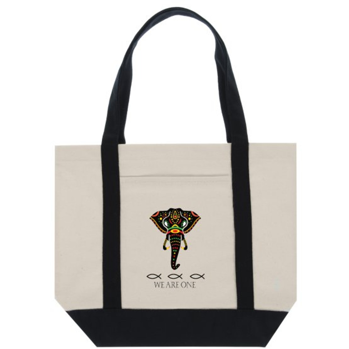 Great for School or grab your grocery list and hit the market with the Classic Cotton Tote Bag Two-Tone Deluxe. This Tote is great for anything from running errands to hitting the beach. 

- 11oz., 100% canvas cotton
- 14.96" H x 18.5" W x 4.72" L dimensions
- Handle Height is 11.02"