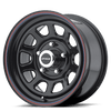 AR767 15X8 5X5.5 G-BLK W/ STRIPES -12MM