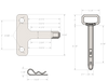 BulletProof Heavy Duty Single Tang Clevis With 1" Pin