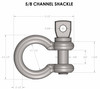 5/8" Channel Shackle for Safety Chains