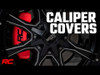 RC Caliper Cover Red 18-21 Jeep Wrangler JL 4WD Rough Country