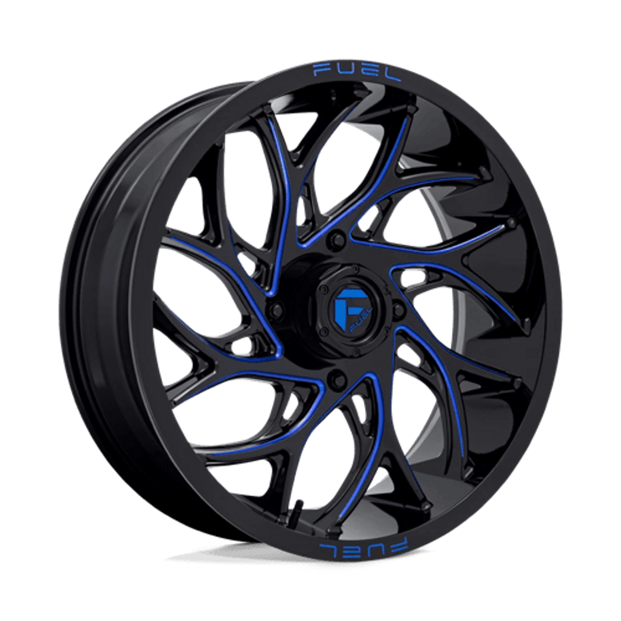 D778 18X7 4X156 G-BLK-MILL-BLU 13MM