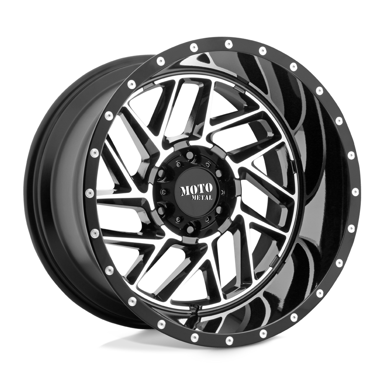 MO985 16X8 5X4.5 G-BLK MACH -6MM