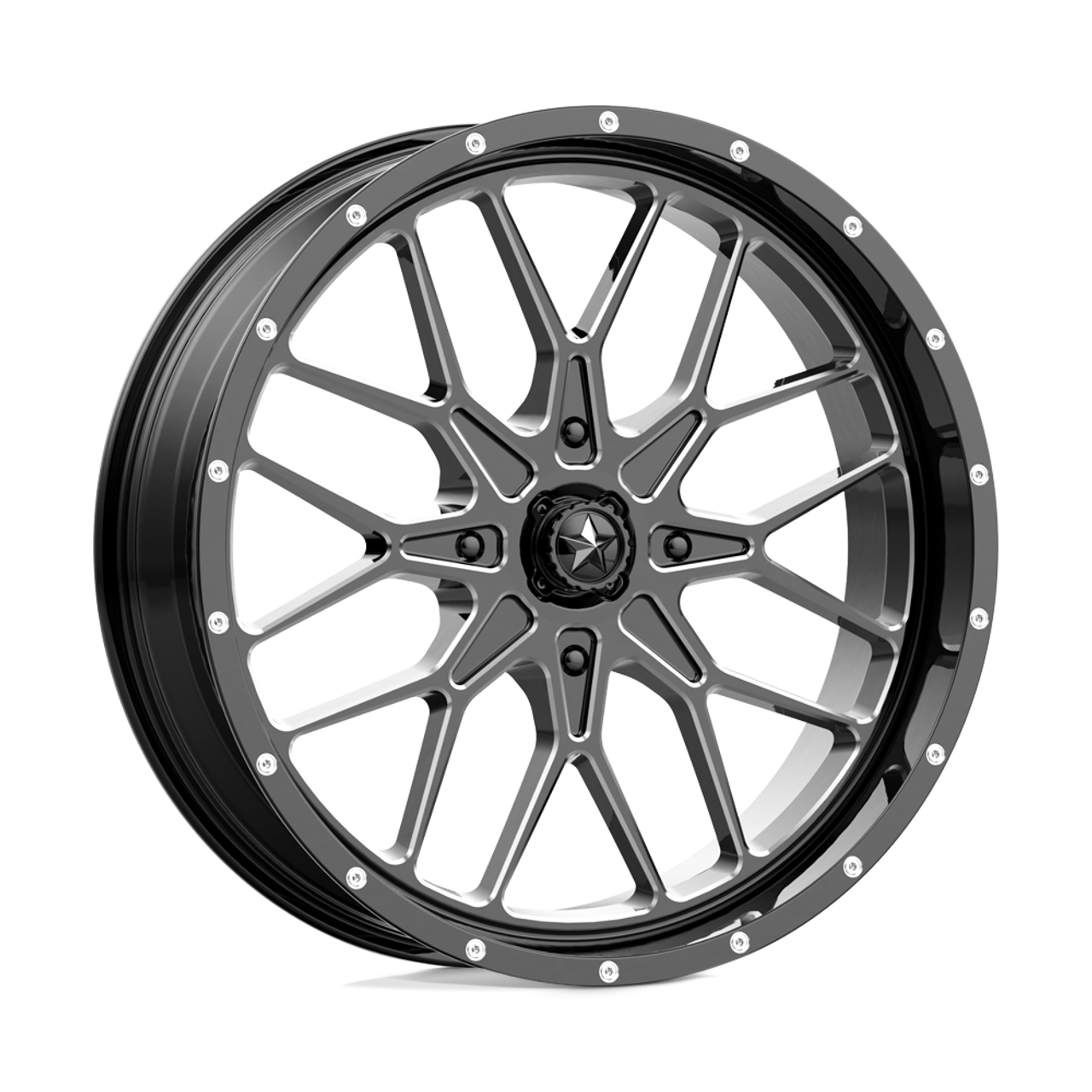 MA45 18X7 4X156 G-BLK MILL 00MM