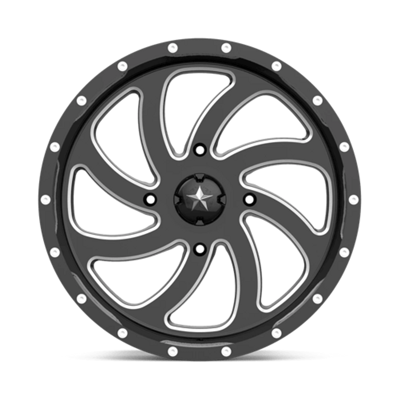 MA36 22X7 4X156 G-BLK MILL 00MM