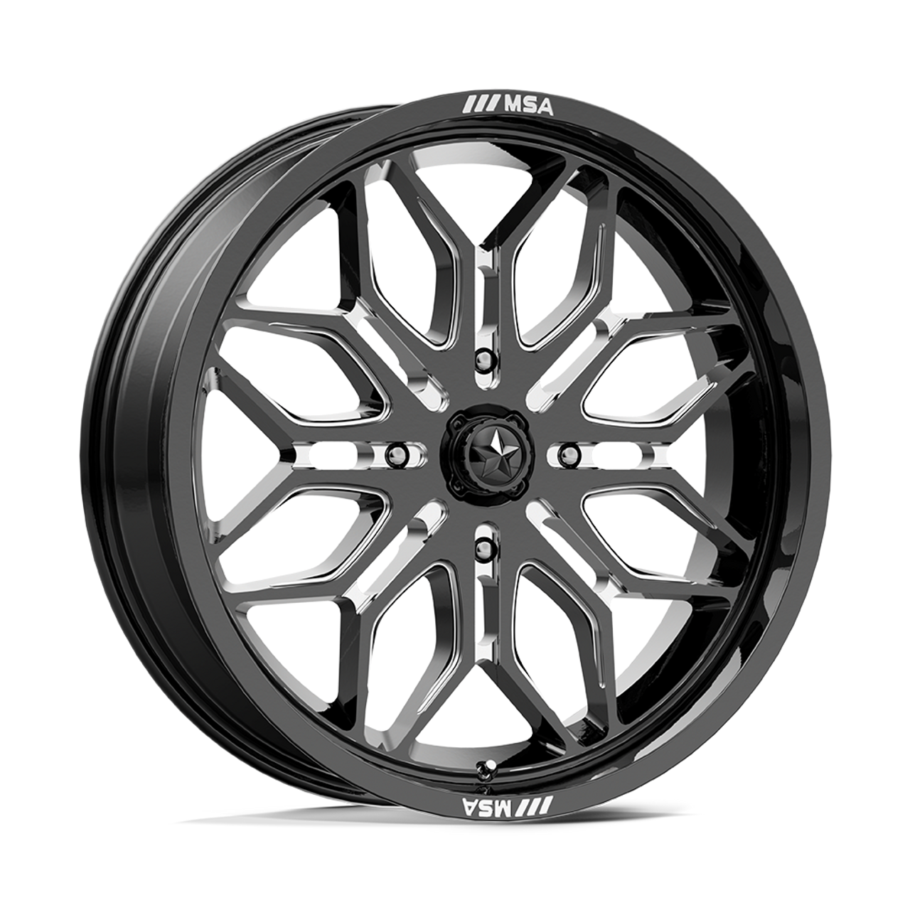 MA47 22X7 4X156 G-BLK-MILL 10MM
