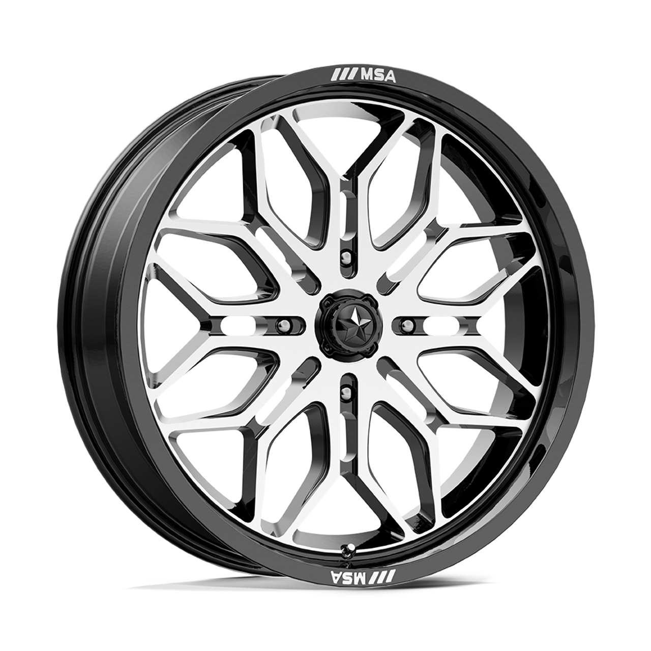 MA47 18X7 4X110 G-BLK-MACH 10MM